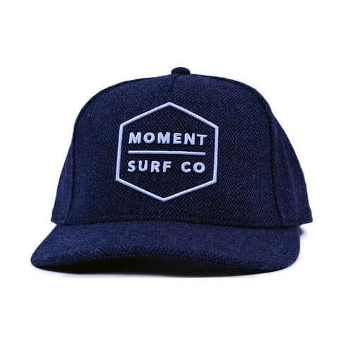 Moment Boxed Logo Hat - Navy / White