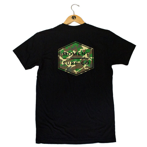 Moment Boxed Logo Pocket Tee - Black / Camo
