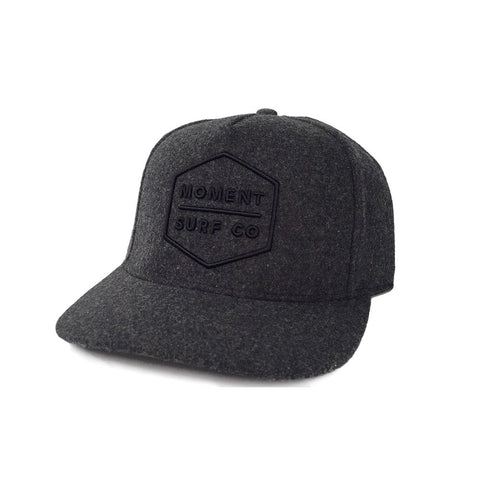 Moment Boxed Logo Hat - Heather Charcoal / Black