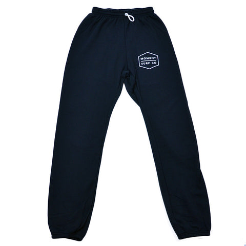 Moment Boxed Logo Sweatpant - Black / White