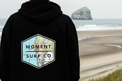 Moment Boxed Topo Logo Zip Hoodie - Black / Multi