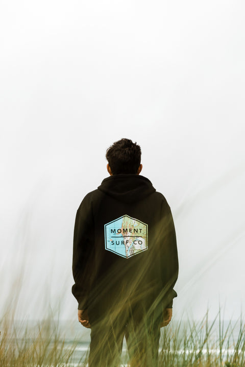 Moment Boxed Topo Logo Zip Hoodie - Black / Multi