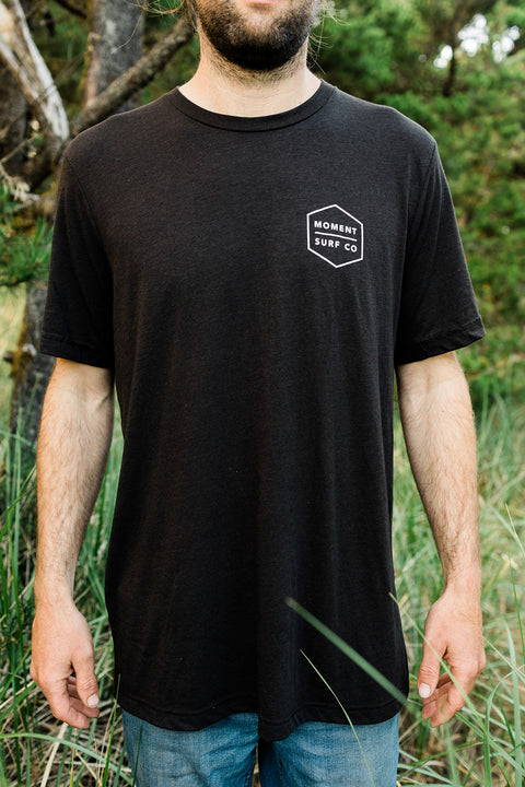 Moment Boxed Logo Tee - Espresso / Topo