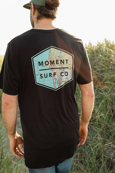 Moment Boxed Logo Tee - Espresso / Topo