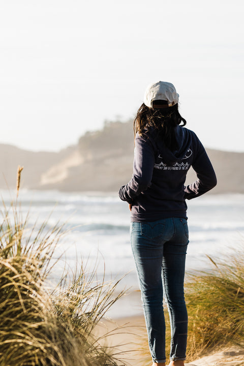 Moment Friends of the Sea Zip Hoodie - Heather Navy