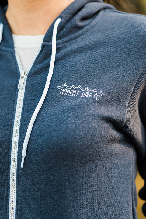Moment Friends of the Sea Zip Hoodie - Heather Navy