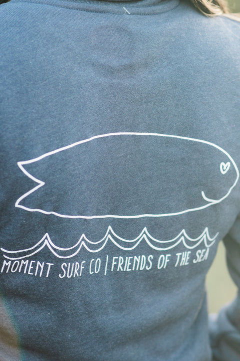 Moment Friends of the Sea Zip Hoodie - Heather Navy