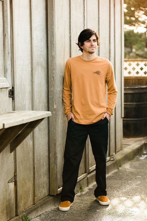 Moment Funky Fish Long Sleeve Tee - Caramel - Full Body Shot