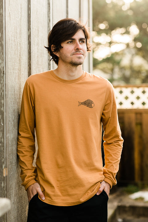 Moment Funky Fish Long Sleeve Tee - Caramel - Front