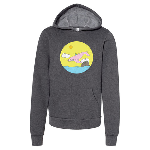 Moment Youth Gaz Whale Rider Hoodie - Dark Grey Heather - No MOdel