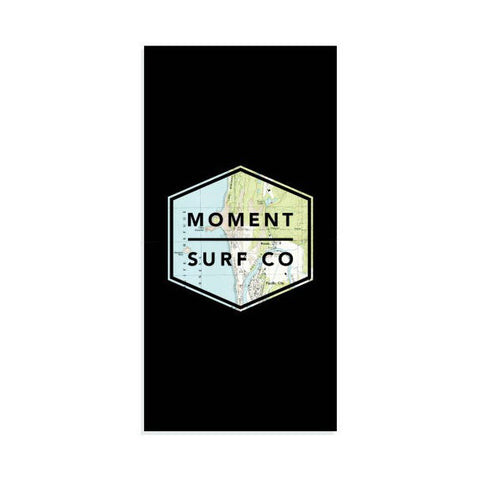 Moment Boxed Topo Logo Towel - Black