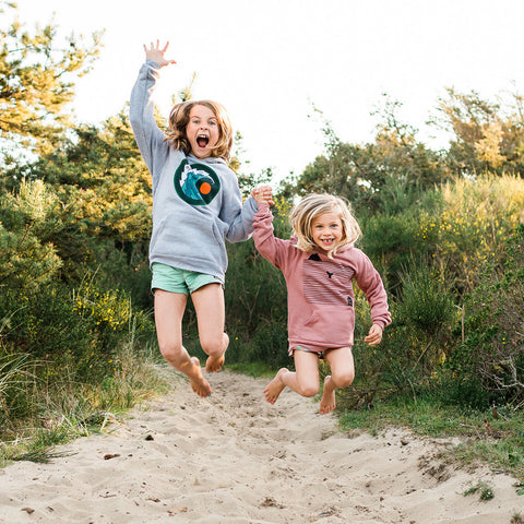 Moment Youth Moon & Wave Pullover Hoodie - Athletic Heather