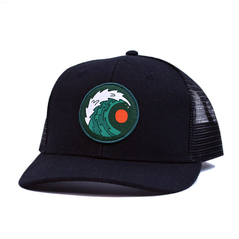 Moment Kid's Moon & Wave Hat - Black