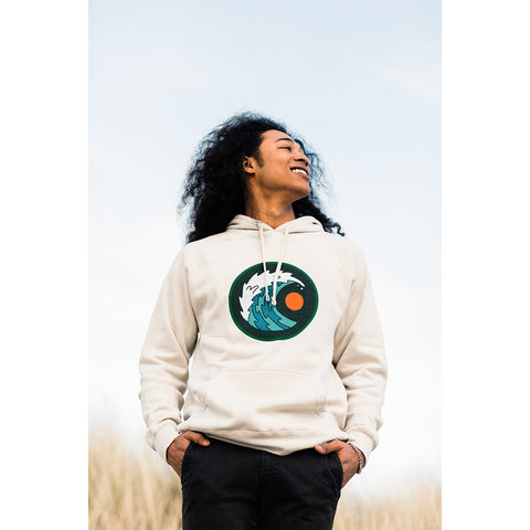 Moment Moon & Wave Pullover Hoodie - Stone Heather
