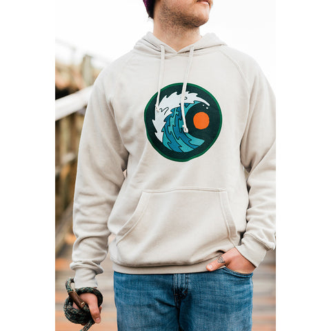 Moment Moon & Wave Pullover Hoodie - Stone Heather