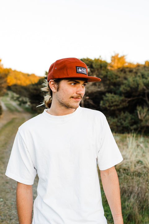 Moment PC Rock 5-Panel Wool Hat - Rust