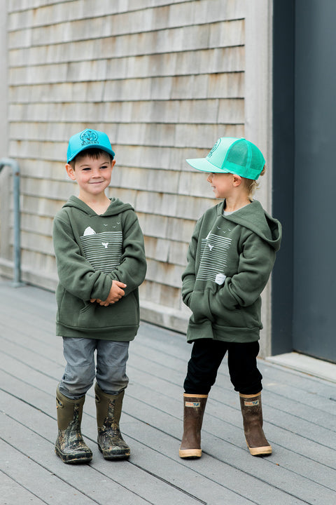 Moment Youth Rock N' Whale Hoody - Military Green