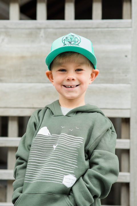Moment Youth Rock N' Whale Hoody - Military Green