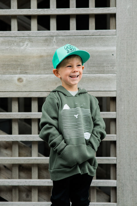 Moment Youth Rock N' Whale Hoody - Military Green