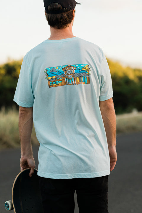 Moment Storefront Tee - Ice Blue
