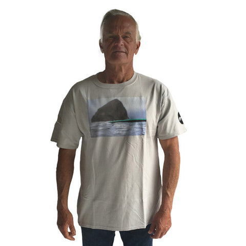 Moment Single Fin Rock Tee - Putty Grey