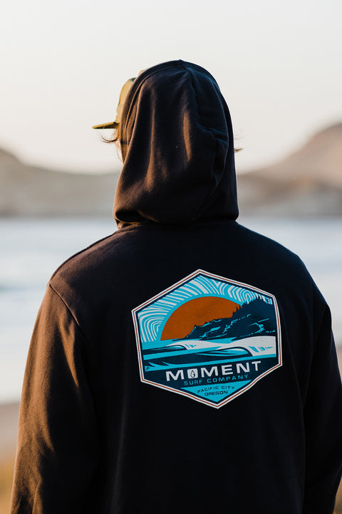 Moment Sunset Cape Pullover Hoodie - Dark Grey