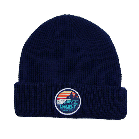 Moment Sunset Waves Beanie - Navy