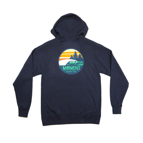 Moment Sunset Waves Pullover Hoodie - Navy