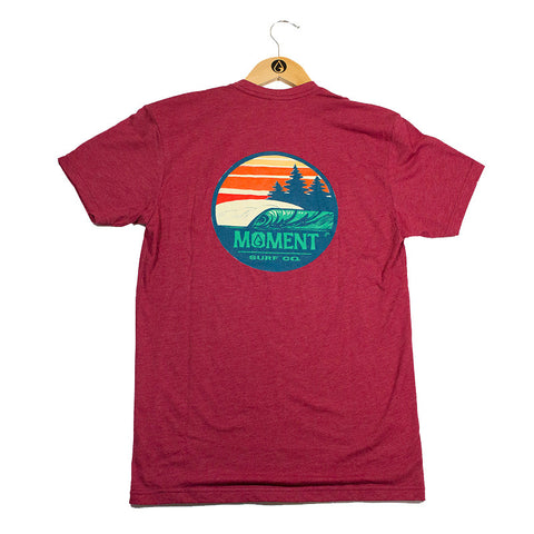 Moment Sunset Waves Tee - Cardinal