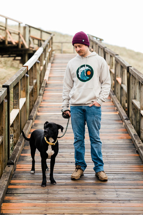 Moment Moon & Wave Pullover Hoodie - Stone Heather