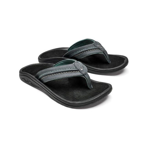 Olukai Hokua Sandals - Dark Shadow / Black