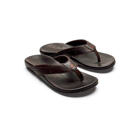 Olukai Hokule'a Kia Sandals - Dark Wood / Dark Wood