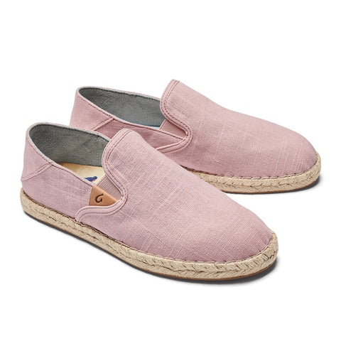Olukai Women's Kaula Pa'a Kapa Linen Espadrilles - Rose Sea Salt