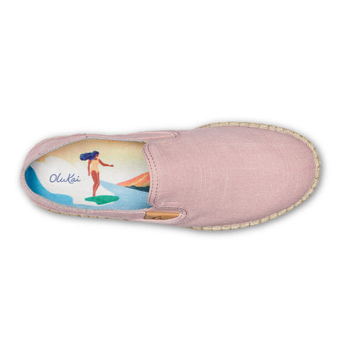 Olukai Women's Kaula Pa'a Kapa Linen Espadrilles - Rose Sea Salt