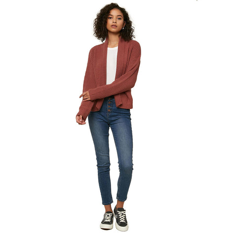 O'Neill Anchor Cardigan Sweater - Mauve