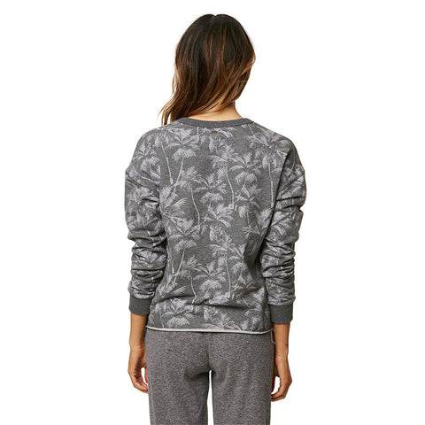 O'Neill Awaken Palm Pullover Crew - Charcoal