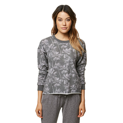 O'Neill Awaken Palm Pullover Crew - Charcoal