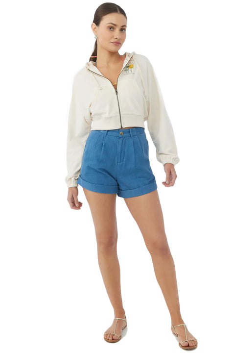 O'Neill Bash Zip Up Hooded Fleece - Winter White - Full