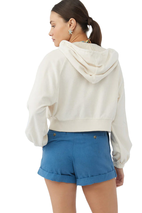 O'Neill Bash Zip Up Hooded Fleece - Winter White - Back