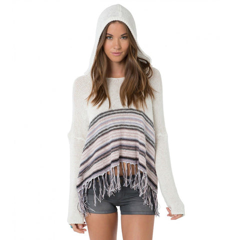 O'Neill Erin Poncho Sweater - White