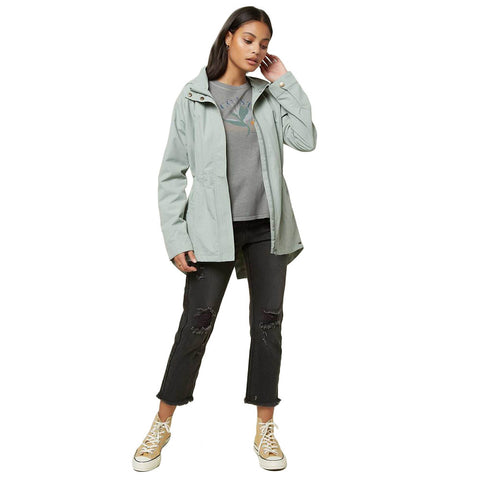 O'Neill Gayle Windbreaker Jacket - Washed Green - Full