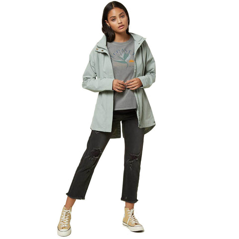 O'Neill Gayle Windbreaker Jacket - Washed Green - Full 2