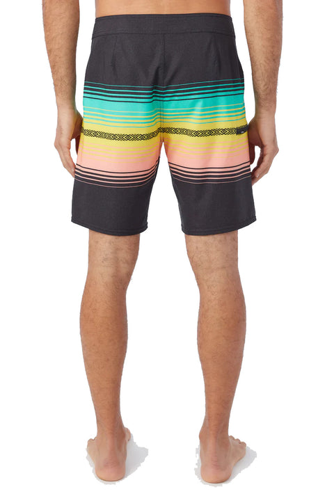 O'Neill Hyperfreak Heat Stripe Line 19" Boardshort - Black - Back