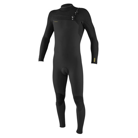 O'Neill Hyperfreak 3/2+ Chest Zip Wetsuit - Raven / Black