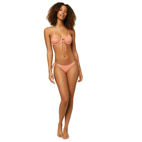 O'Neill Maracas Saltwater Solids Side Tie Bikini Bottom - Canyon Clay