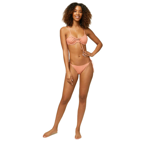 O'Neill Maracas Saltwater Solids Side Tie Bikini Bottom - Canyon Clay