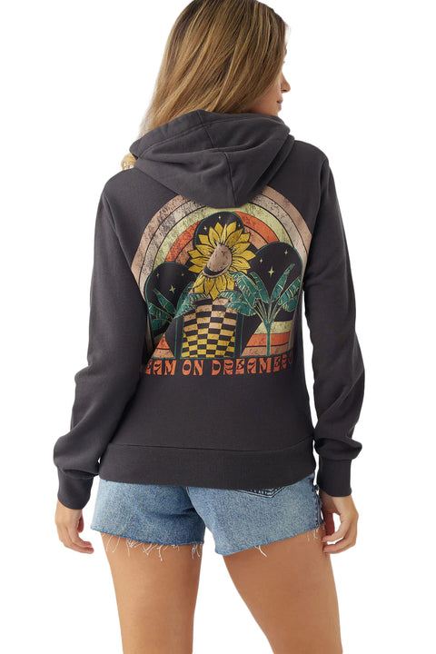 O'Neill Offshore Hooded Fleece - Washed Black - Back