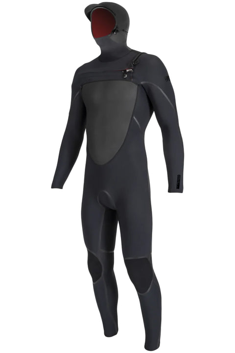 O'Neill Psycho Tech 5.5/4 Chest Zip Hooded Wetsuit - Black