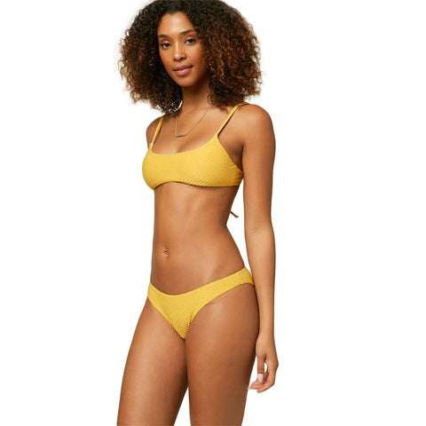 O'Neill Rockley Saltwater Solids Textured Classic Bikini Bottoms - Mimosa