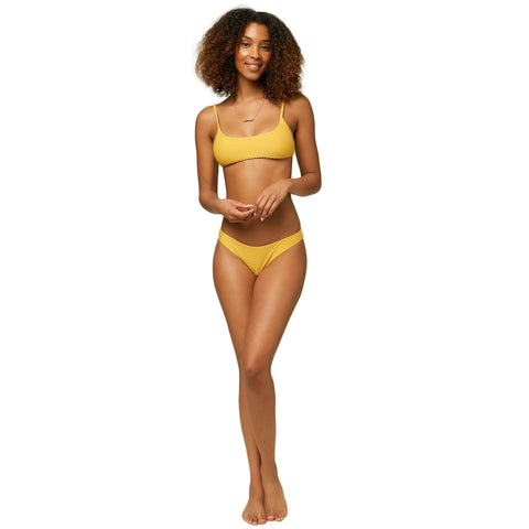 O'Neill Rockley Saltwater Solids Textured Classic Bikini Bottoms - Mimosa